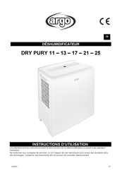 Argo DRY PURY 25 Instructions D'utilisation