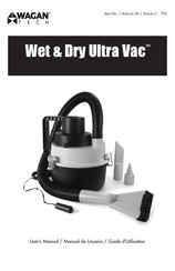 Wagan Tech Wet & Dry Ultra Vac 750 Guide D'utilisation