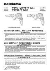 Metabo HPT W 6VM Mode D'emploi Et Instructions De Securite