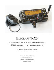 ELECRAFT KX3 Manuel De L'utilisateur