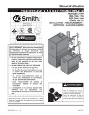 AO Smith XWH 3400 Manuel D'utilisation