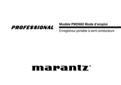 Marantz Professional PMD660 Mode D'emploi