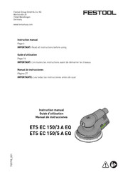 Festool ETS EC 150/5 A EQ Guide D'utilisation