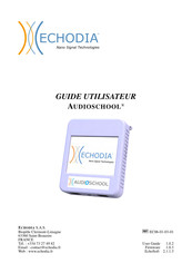 ECHODIA AUDIOSCHOOL Guide Utilisateur