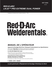 Red-D-Arc Welderentals PRO EXTREME LN-25 Manuel De L'opérateur