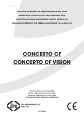 Dru CONCERTO CF VISION Instructions D'installation Et Mode D'emploi