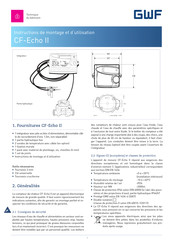 GWF CF-Echo II Instructions De Montage Et D'utilisation