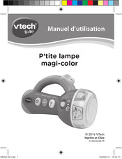 VTech P'tite lampe magi-color Manuel D'utilisation
