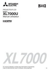 Mitsubishi Electric XL7000U Manuel Utilisateur