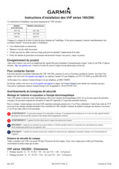 Garmin VHF 100 Instructions D'installation