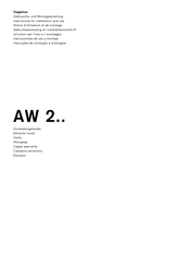 Gaggenau AW 2 Série Notice D'utilisation Et De Montage