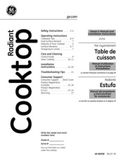 GE Cooktop Radiant Manuel D'utilisation Et Instructions D'installation
