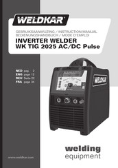 WELDKAR WK TIG 2025 AC/DC Pulse Mode D'emploi