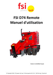 FSI power-tech D74 Remote Manuel D'utilisation