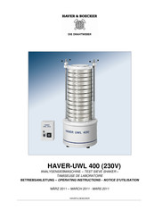 HAVER & BOECKER HAVER UWL 400 H Notice D'utilisation