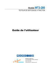 Mark-10 WT3-200 Guide De L'utilisateur