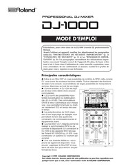 Roland DJ-1000 Mode D'emploi