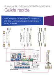 Epson PowerLite Pro G5550NL Guide Rapide