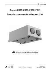 SystemAir Topvex FR03 HWH Instructions D'installation