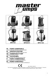 Master Pumps MPS552 Traduction Des Instructions D'origine