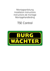 Burg Wächter TSE Control Instructions De Montage