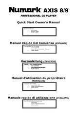 Numark AXIS 9 Manuel D'utilisation Du Propriétaire