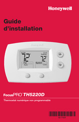 Honeywell FocusPRO TH5220D Guide D'installation