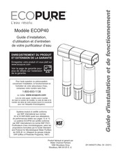 ECOPURE ECOP40 Guide D'installation, D'utilisation Et D'entretien