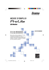 Iiyama ProLite E2403WS Mode D'emploi