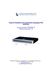 Grandstream FXO GXW410x Guide D'installation