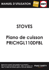 STOVES Piano de cuisson PRICHGL110DFBL Manuel D'utilisation