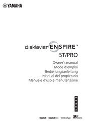 Yamaha disklavier ENSPIRE CL Mode D'emploi