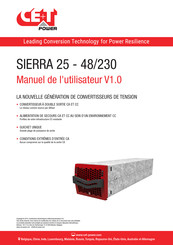 CE+T Power SIERRA 25 - 48/230 Manuel De L'utilisateur