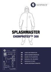 Respirex SPLASHMASTER CHEMPROTEX 300 Guide D'utilisation
