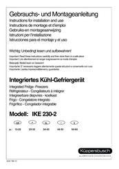 KÜPPERBUSCH IKE 230-2 Instructions De Montage Et D'emploi