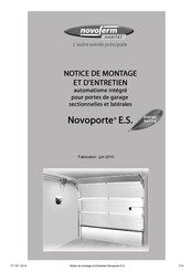 Novoferm Novoporte E.S. Notice De Montage Et D'entretien