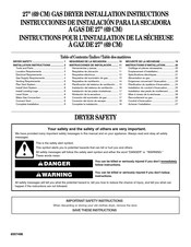 Whirlpool CGDX463RT0 Instructions Pour L'installation