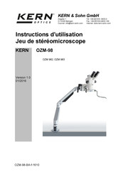 KERN Optics OZM-98 Série Instructions D'utilisation