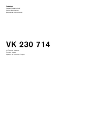 Gaggenau VK 230 714 Notice D'utilisation