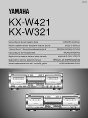 Yamaha Natural Sound KX-W321 Mode D'emploi