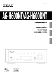 Teac AG-H600NT Mode D'emploi