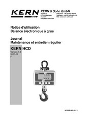 KERN and SOHN HCD 60K-2 Notice D'utilisation