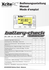 XciteRC Battery Check + Balancer Mode D'emploi