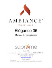 SUPREME Ambiance Elegance 36 Manuel Du Propriétaire