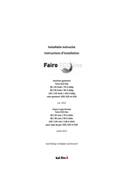 KAL-FIRE Fairo ECO-line 85 coin Instructions D'installation