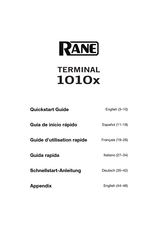 Rane TERMINAl 1010x Guide D'utilisation Rapide