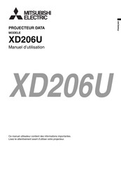 Mitsubishi Electric XD206U Manuel D'utilisation
