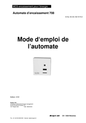 Brupel AG MCS 708 Mode D'emploi