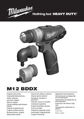 Milwaukee M12 BDDXKIT-202C Notice Originale