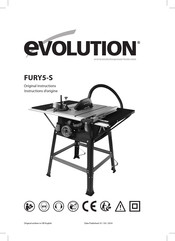 Evolution FURY5-S Instructions D'origine